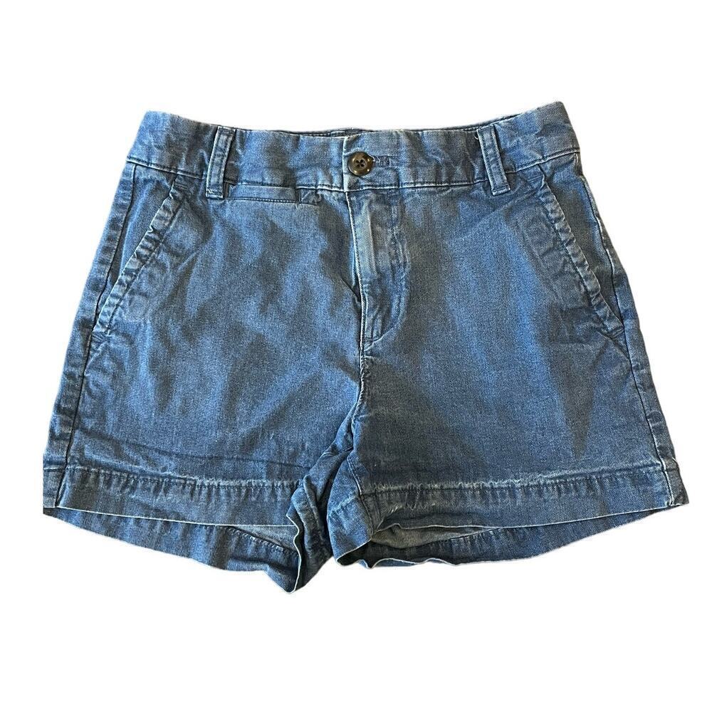 GAP Denim Jean 3" Inseam Khaki Chino Shorts Women's size 00 Tomato Girl Summer - Picture 1 of 11